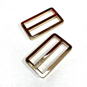 1-1/2 Inch Sliders Gold Finish Set of 2 (Has a Fixed Centre Bar)