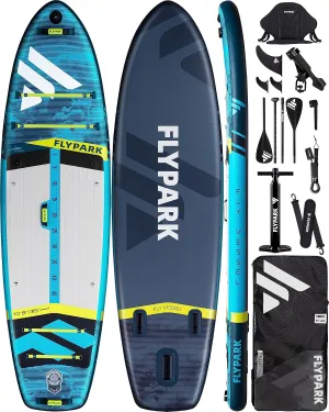 10'8/11'x35'' Fishing&Family Stable Inflatable Paddle Boards, Extra Wide SUP Paddleboard Inflatable, 430lb/3 People, Stand Up Paddle Board for Adults, Camera Mount, Shoulder Strap, Rod Holder