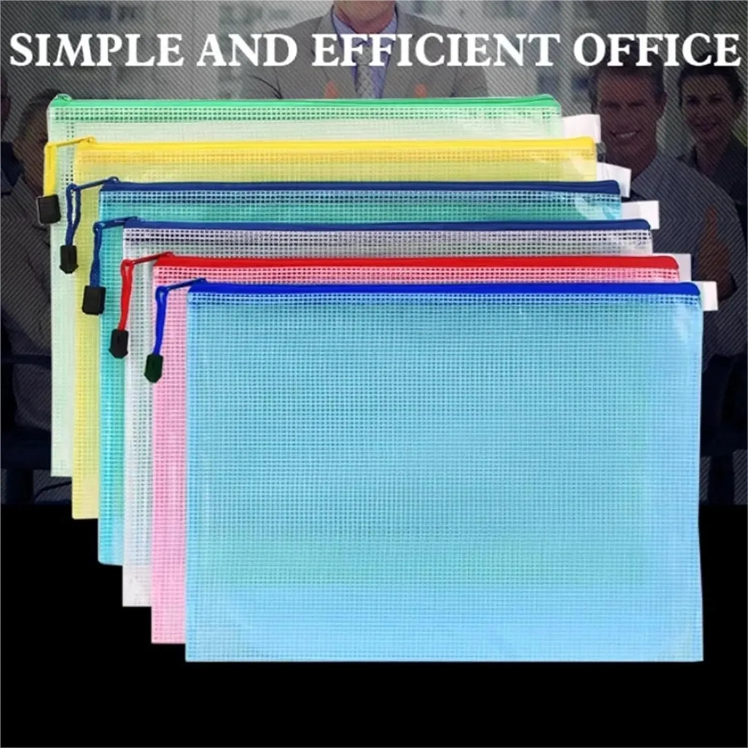 10pcs A4/A5/A6 Mesh Zipper Pouch Document Bag Waterproof Zip File Folders School Office Supplies Pencil Case Storage Bags Ideal for Storing Small Items for Everyday Use(A5 23.5CMX17CM)
