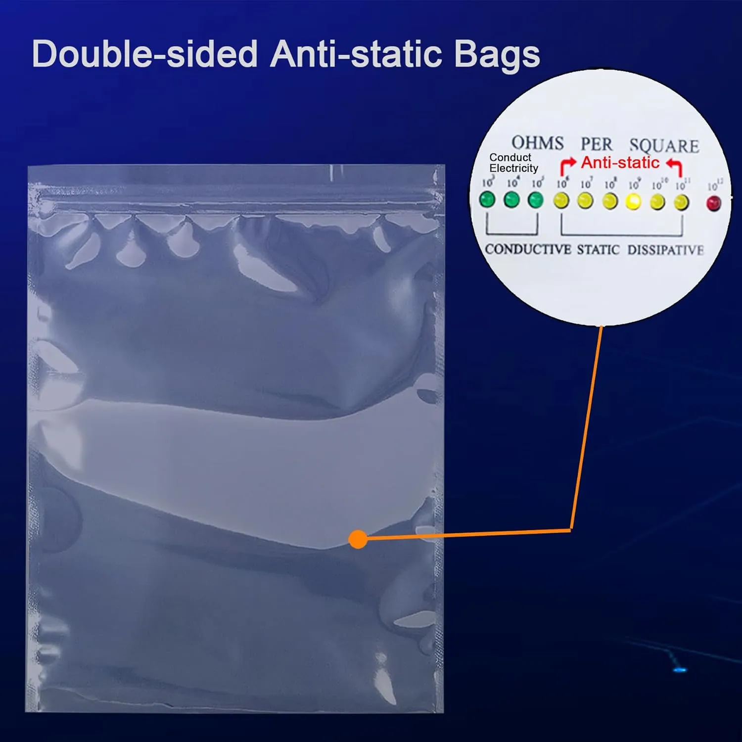 10Pcs Jumbo Antistatic Bags19.69x27.56in Huge Extra Big Resealable Anti-Static Shielding ESD Bag with Sticks for Motherboards, Video Cards, Rams, Processors