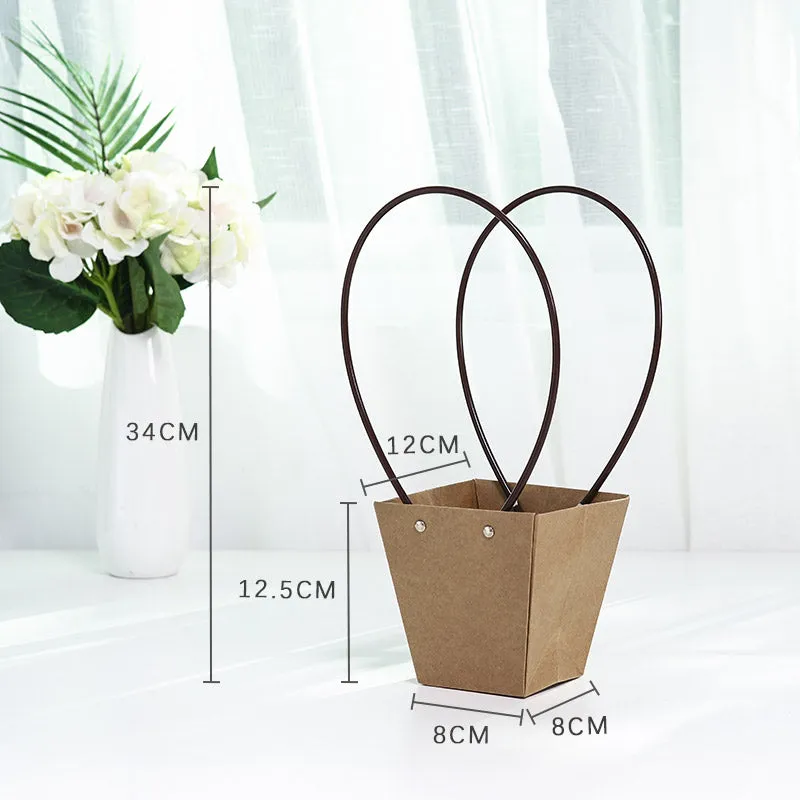 10Pcs Waterproof Flower Bags with Handles