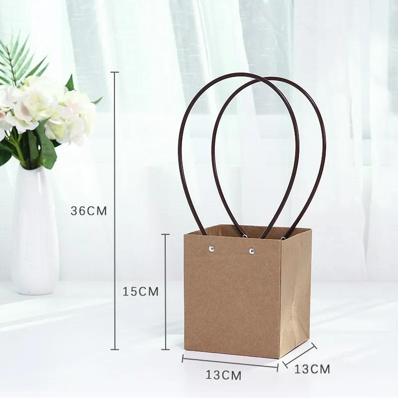 10Pcs Waterproof Flower Bags with Handles