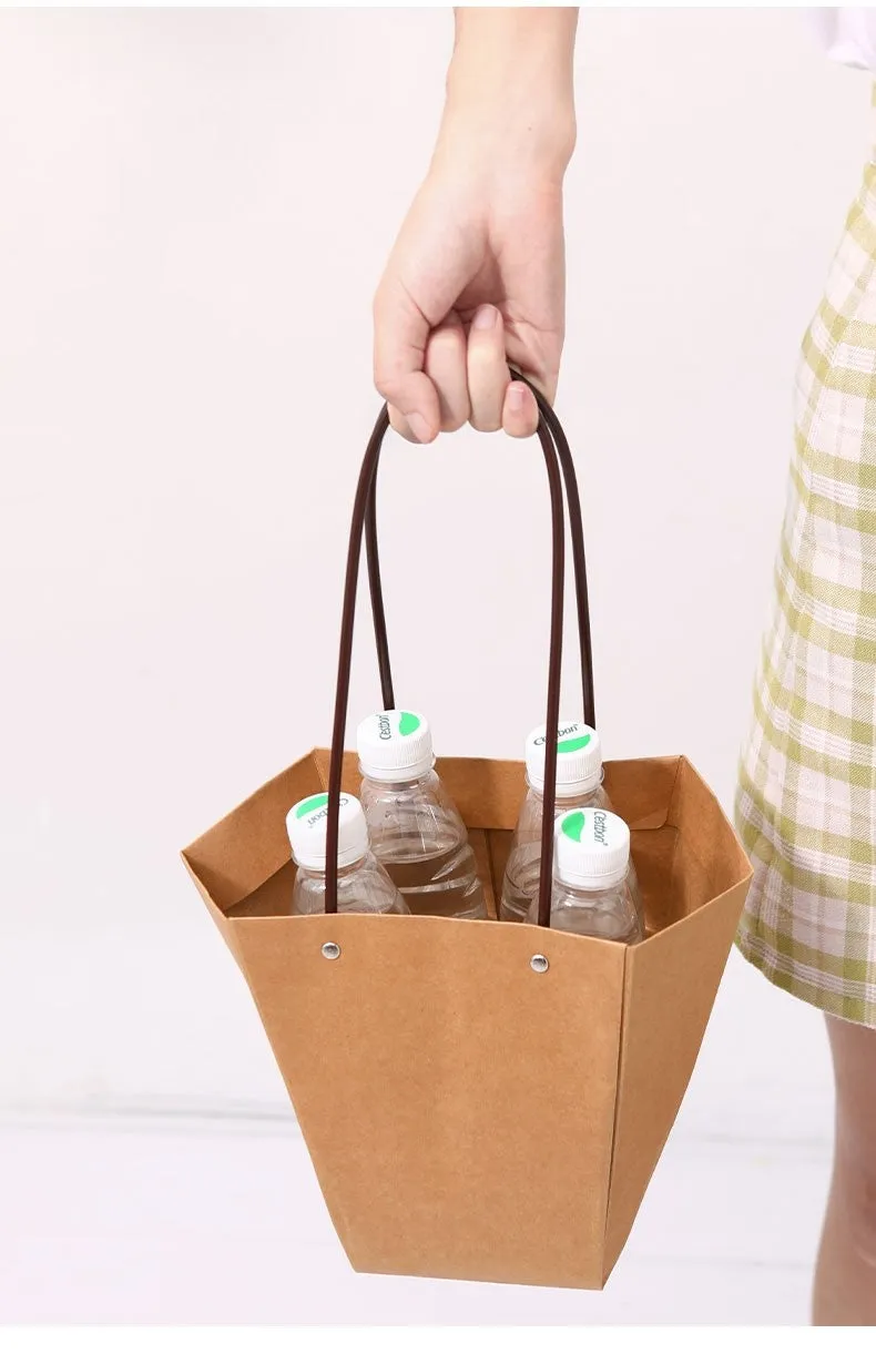 10Pcs Waterproof Flower Bags with Handles