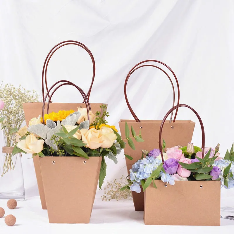 10Pcs Waterproof Flower Bags with Handles