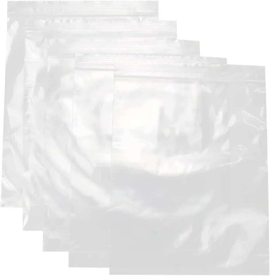 10" X 13" (500 Bags) 2 Mil Clear Reclosable Zip Plastic Poly Bags with Resealable Lock Seal Zipper