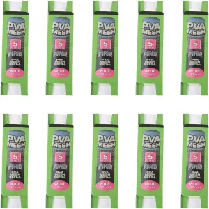 10X 5M PVA 37mm Wide Mesh Refill Carp Fishing Stocking Boilie Rig Bait Wrap Bags