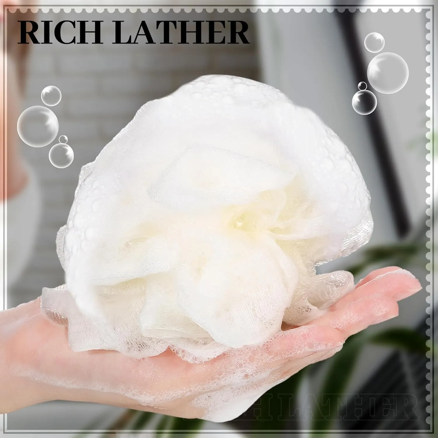 12 Pcs Travel Size Loofah Individually Wrapped, Small Shower Puff Bath Sponge Pouf Ball Bulk Mesh Bath Puff Mini Loofah Sponge with Case Bulk for Shower Care(Colorful)