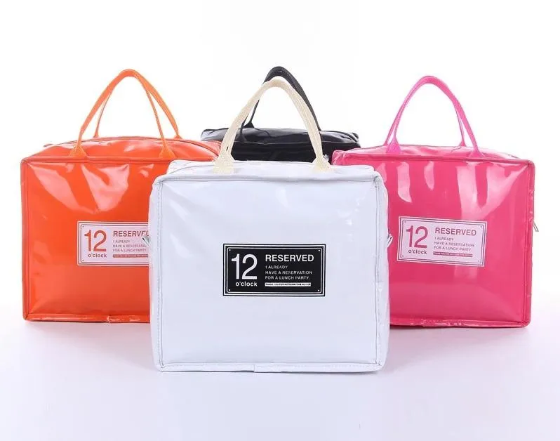 12o'clock Fashion Insulated Lunch Bag (White) - H00254