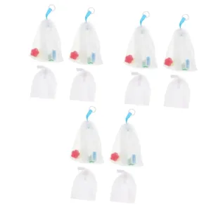 12pcs Face Cleaning Foaming Net Soap Pouch for Enhanced Lathering Lightweight Mesh Design Hanging Comfortable Texture for Easy Use for Soap Making and Daily Cleansing
