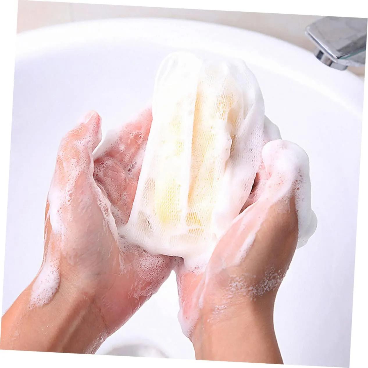 12pcs Face Cleaning Foaming Net Soap Pouch for Enhanced Lathering Lightweight Mesh Design Hanging Comfortable Texture for Easy Use for Soap Making and Daily Cleansing