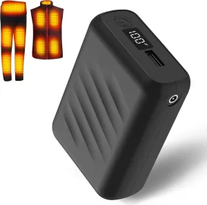 12V 20000mAh Heated Vest Battery Pack for Heating Jacket Coat Pants Underwear, DC Port Heated Clothing Replacement Battery Pack