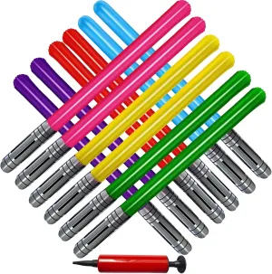13 Pieces Inflatable Light Saber Sword Toys,Inflatable Lightsaber Swords for Star Wars Themed Party,Inflatable Sword Toys Party Bags Stocking Stuffers for Cosplay Party Favors,6 Colors
