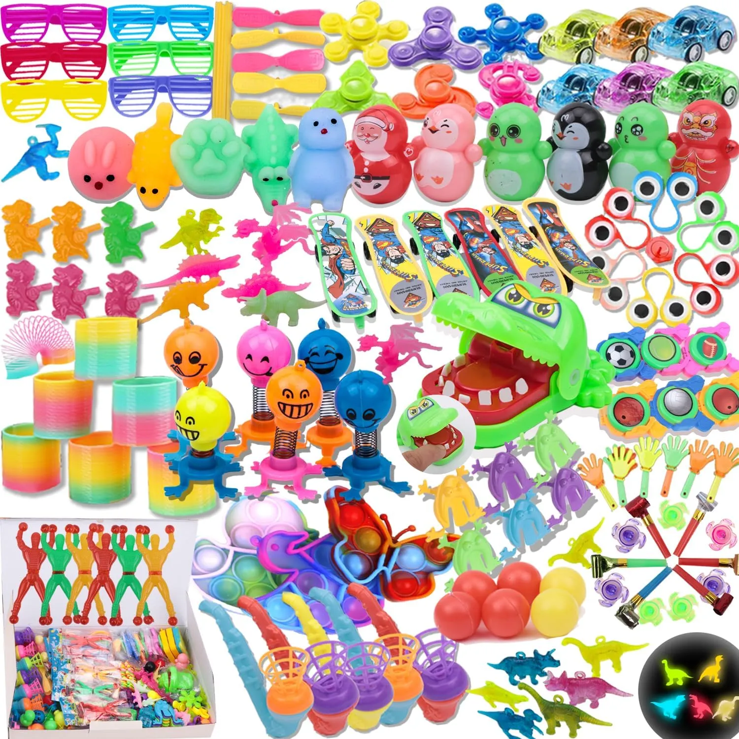 130 Pcs Party Favors for Kids Goodie Bags Fillers, Prize Box Toys Classroom Treasure Chest for Kids Prizes Little Bulk Toys for Pinata Stuffers, Birthday Gift Fillers for Kids