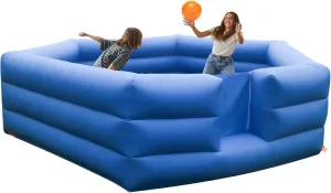 15FT Gaga Ball Pit with Air Blower 3-Layer Fence and 3.5ft high Inflatable Gagaball Court for Party Indoor Outdoor Activity Easy to Setup