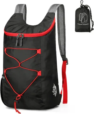 15L Lightweight Packable Backpack for Travel Camping, Outdoor Foldable Hiking Backpacks Water Resistant Daypack for Men Women (Black)