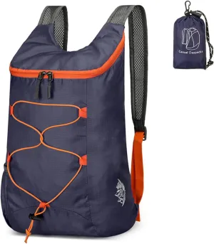 15L Lightweight Packable Backpack for Travel Camping, Outdoor Foldable Hiking Backpacks Water Resistant Daypack for Men Women (Dark Blue)