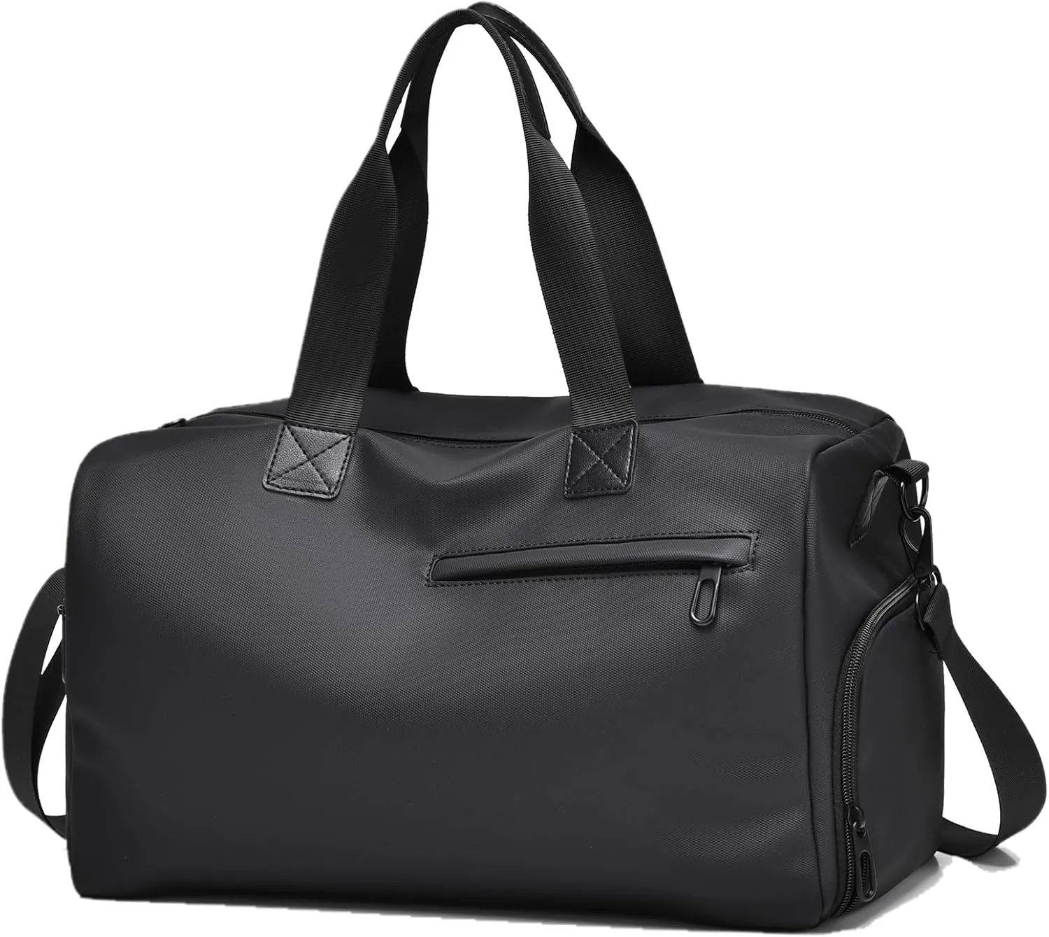 18L Gym Bag with Shoe Compartment for Men Women, Small Travel Personal Item Bag for Business, Sports Duffel Bags with Wet Pocket for Fitness, Carry On Bags for Airplanes, Black