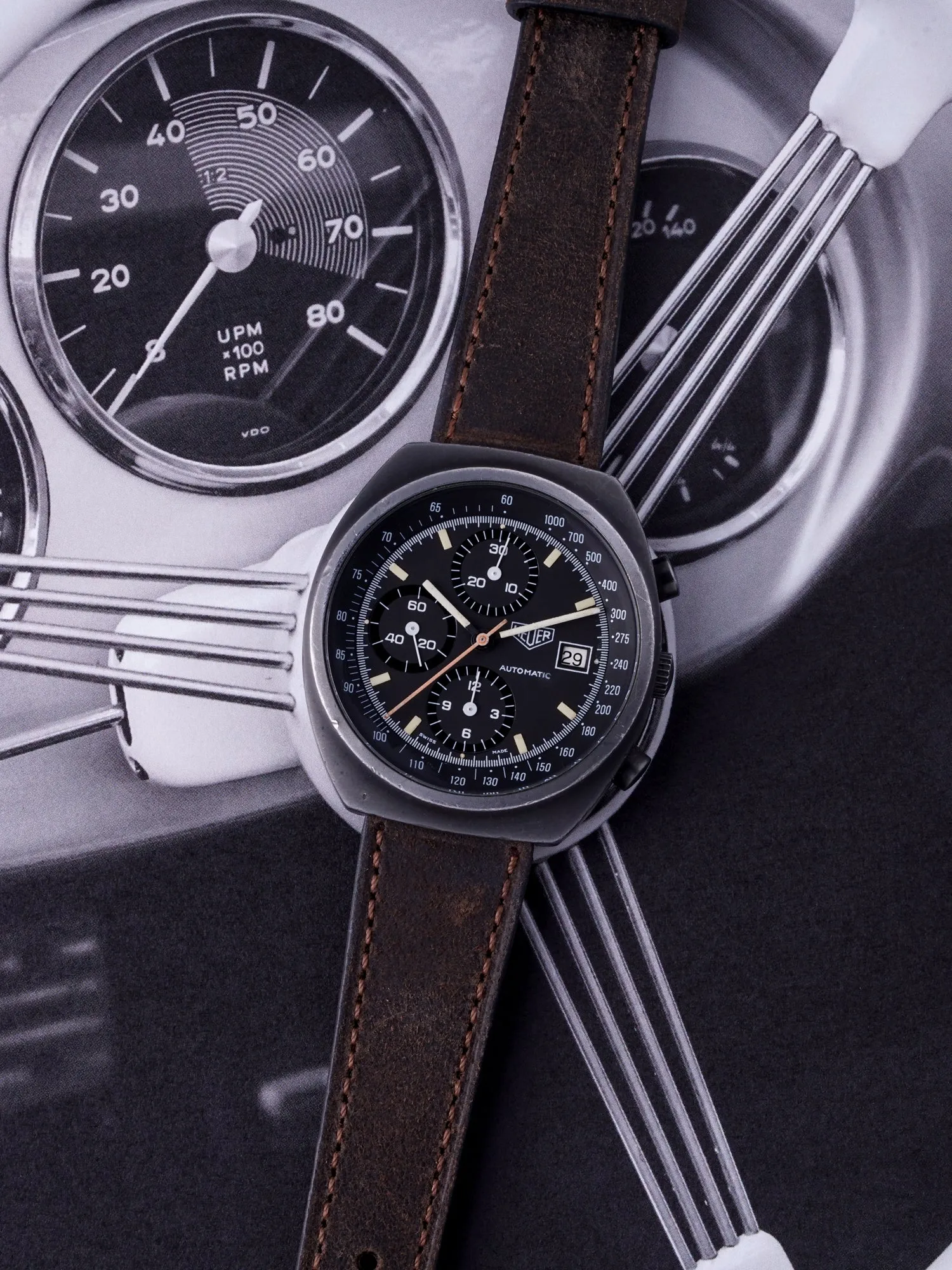 1980s Heuer Automatic Chronograph (Ref. 750.502) Original PVD