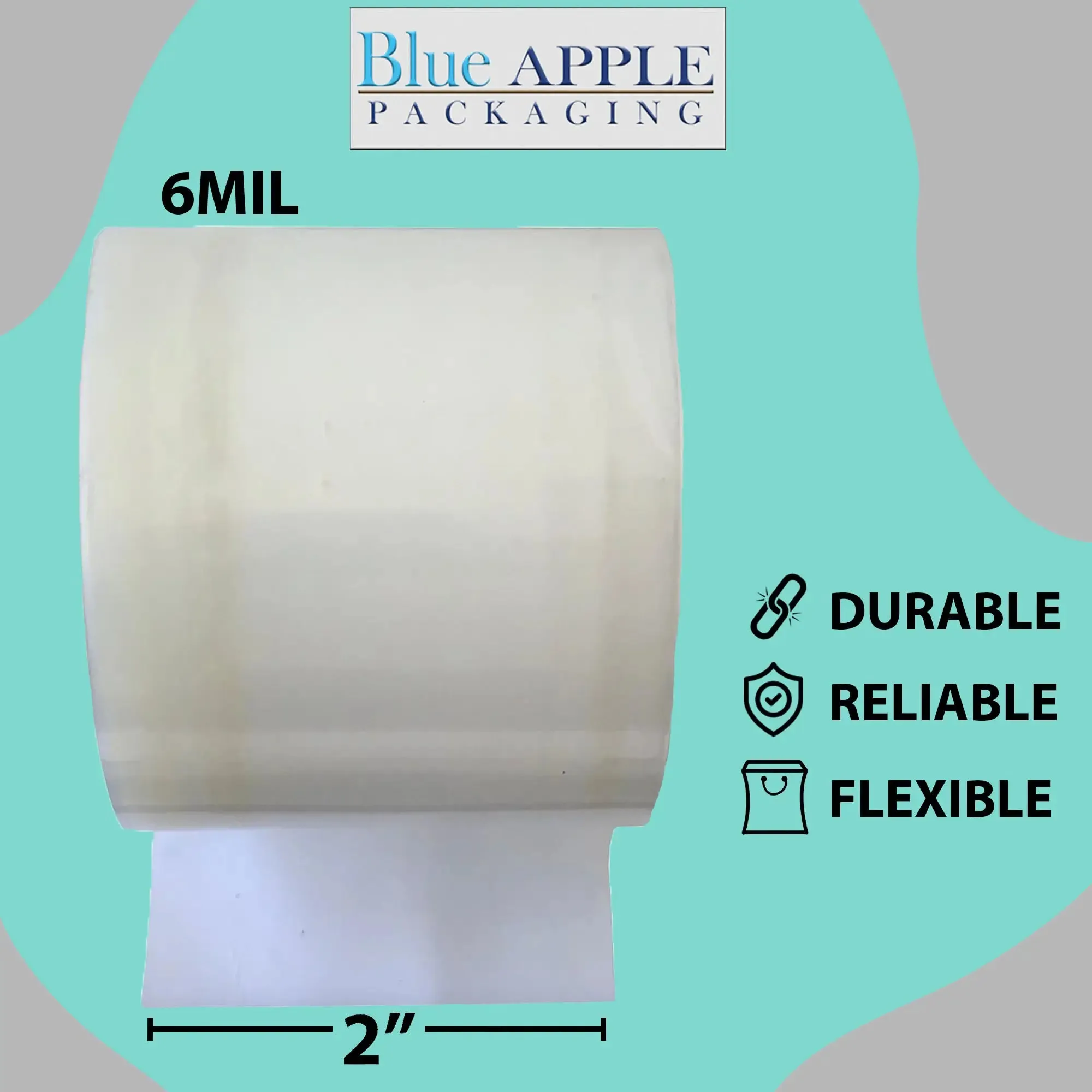 2 inch x 725ft Poly Tubing Roll 6 Mil LDPE Low Density