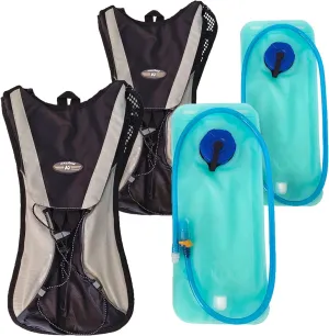 2 Pack Hydration Backpack with 2L Water Hydration Bladder Hydration Water Backpack with Hydration Bladder for Running, Hiking, Cycling, Climbing, Camping, Biking Men and Women