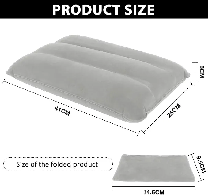 2 Pack Ultralight Inflatable Camping Pillows for Sleeping & Travel, Camp Pillow Backpacking for Sleeping, Inflatable Beach Ergonomic Pillows for Camping Hiking Home Sleeping (Pink Gray)