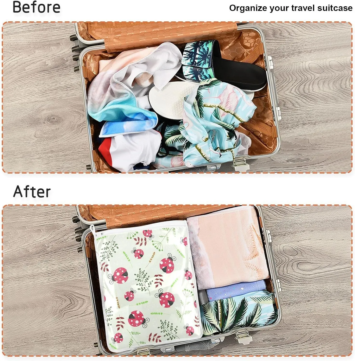 2 Pcs Mesh Laundry Bags Delicates Laundry Bag with Zipper Dirty Clothes Travel Bag,for Laundry Washing Machine Bra Hosiery Underwear Beige Ladybug