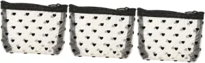 2 Sets Mesh Cosmetic Bag Toiletry Bag for Travel Clear Organizer Bags Mesh Pencil Bag Travel, Beigex3pcs, 12X8.5X3CMx3pcs