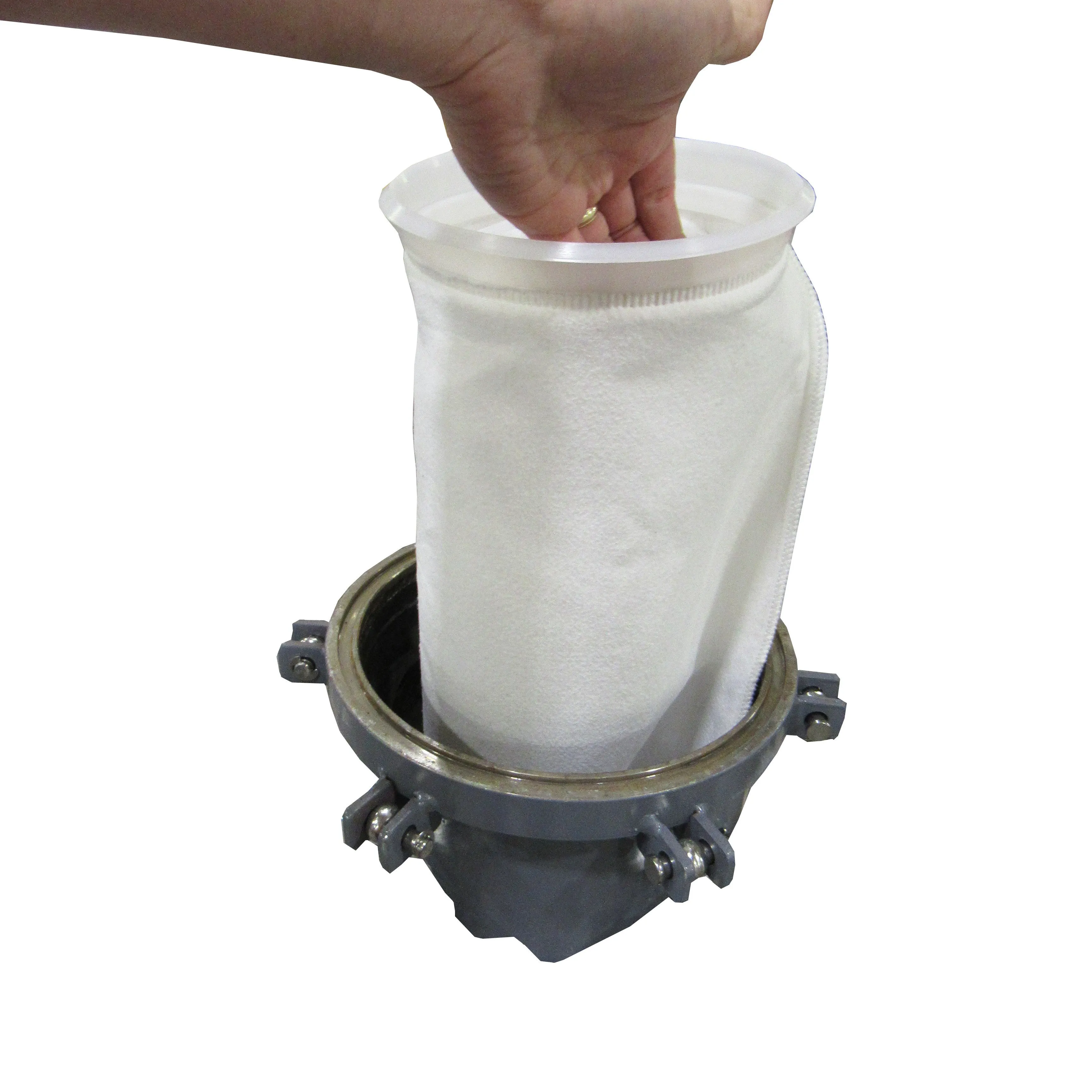 #2 Size 200 Micron Liquid Filter Bags, Polyester Felt, Polypropylene Ring