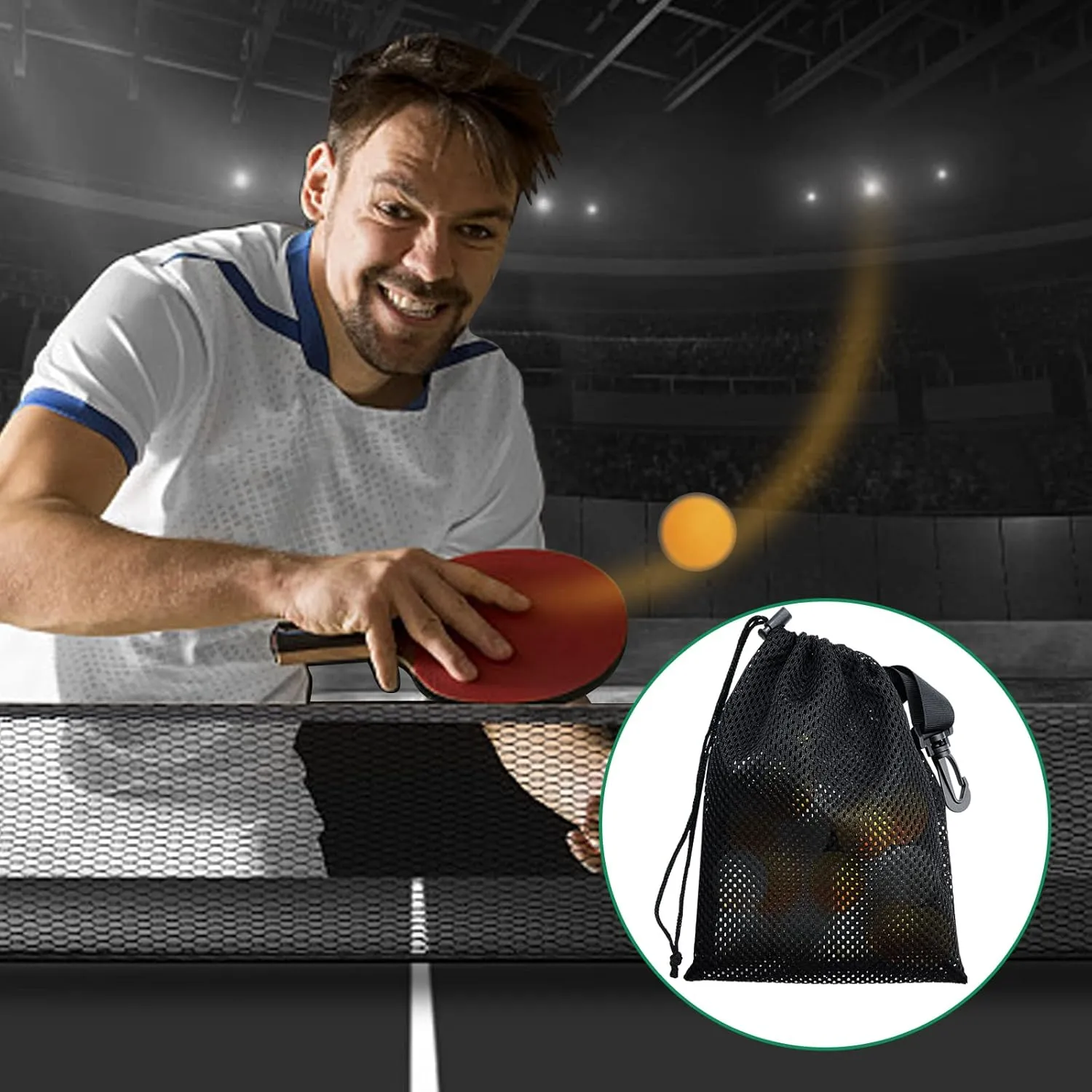 20 PCS With Clips Mesh Drawstring Bags, Portable Nylon Storage Bags for toy,Sports Storage,Outdoor activities etc. (5.9x7.9in)