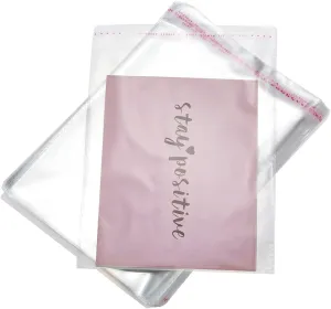 200 Pcs 7" x 9" Thick Clear Resealable Cello Seal Cellophane Bags Self Adhesive Packing Bakery Prints Photos Cards Gift Poly Cellophane Bag