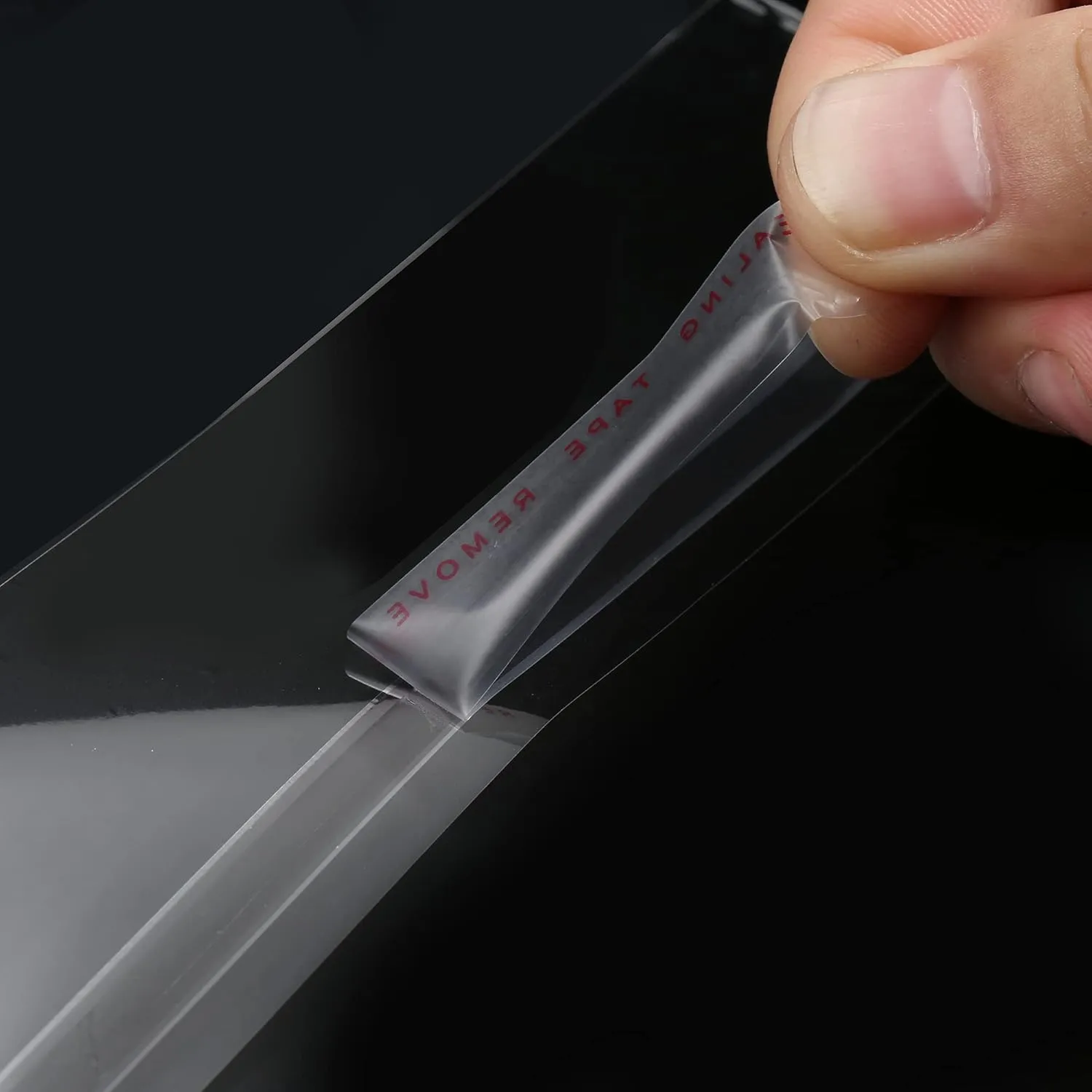 200 Pcs 7" x 9" Thick Clear Resealable Cello Seal Cellophane Bags Self Adhesive Packing Bakery Prints Photos Cards Gift Poly Cellophane Bag