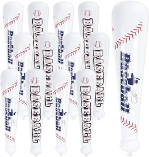 24 Pack 20 Inch Inflatable Baseball Bat, Oversized Inflatable Toy Bat, Baseball Party Favors Goodie Bag Stuffers,Sports Birthday Party Favors for Kids, Carnival Prizes Supplies