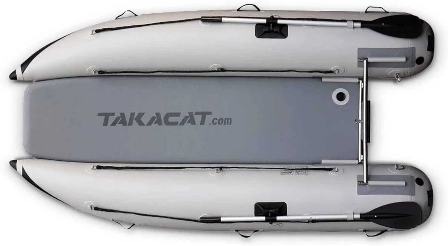 260LX Inflatable Dinghy Boat Open Transom Sport Tender - 3-Person - 8HP, Ultra-Portable Open Bow Design, 2.6 Meters, Gray