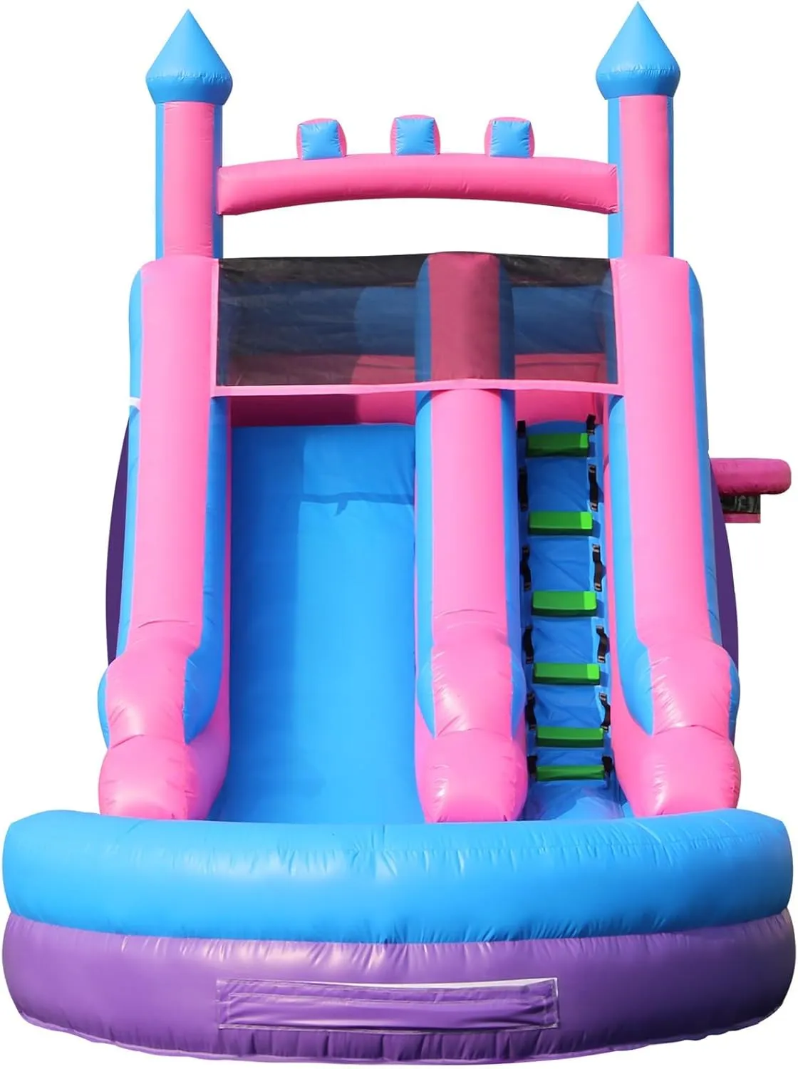 26.2FT Big Commercial Inflatable Grade Water Slide Swimming Pool for Adults, 100% PVC Waterslide with 1100W Blower, Basketball Hoop, Airtight Water Pool, 26.2x9.8x17.4FT, Wet Dry Use, Summer Fun