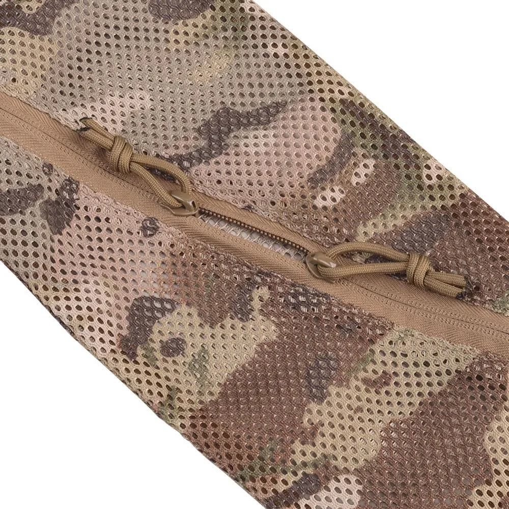 2PC Tactical Carry On Zipper Mesh Pouch, Insert Organizer Utility Admin Pouch Travel Organizer EDC Bag Toiletry Kit Set Storage Case 12X6 inch (CAMO)