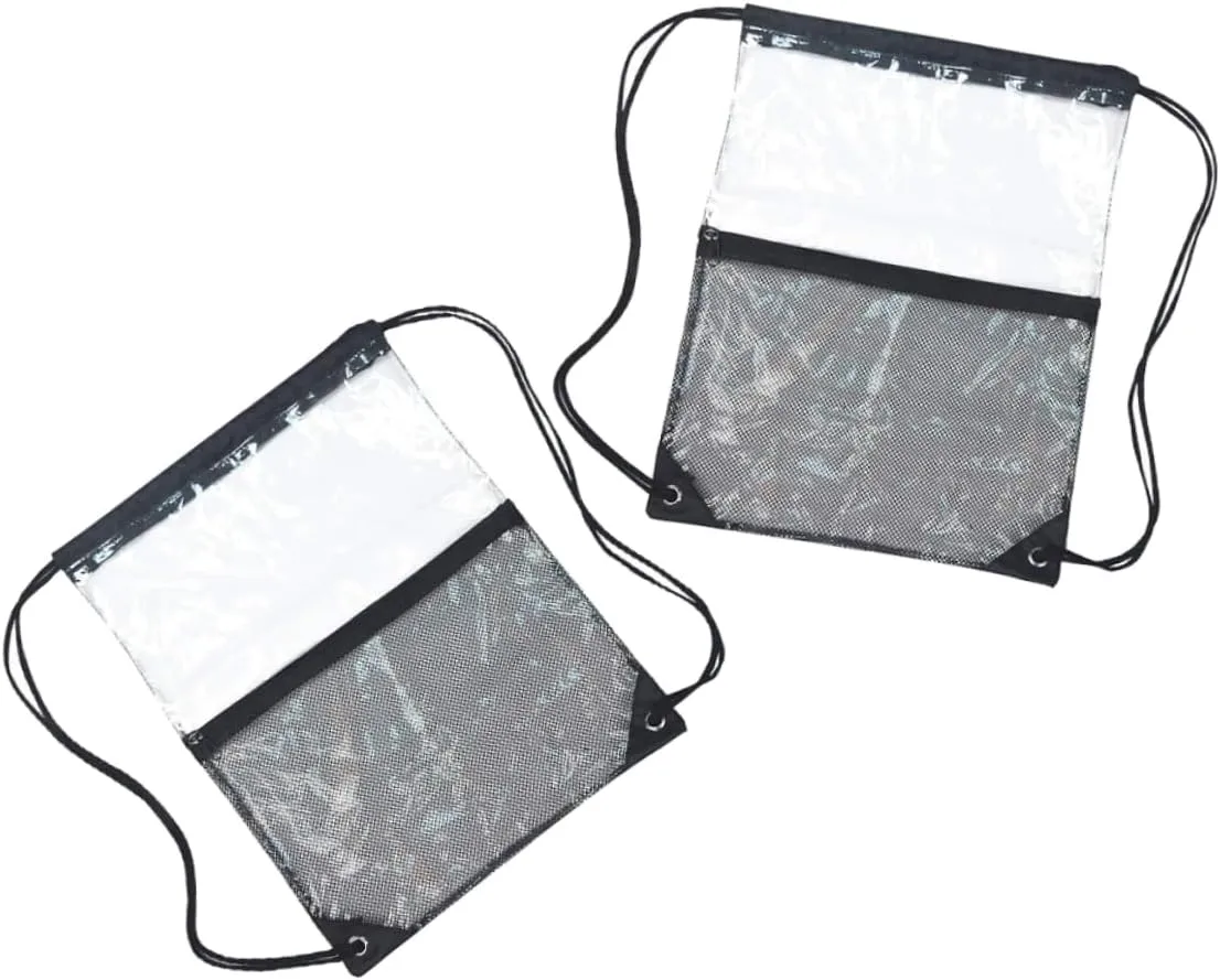 2pcs Mesh Drawstring Bag Beach Bag for Girls Dance Waterproof Mesh for Gym Swimming and Outdoor Use