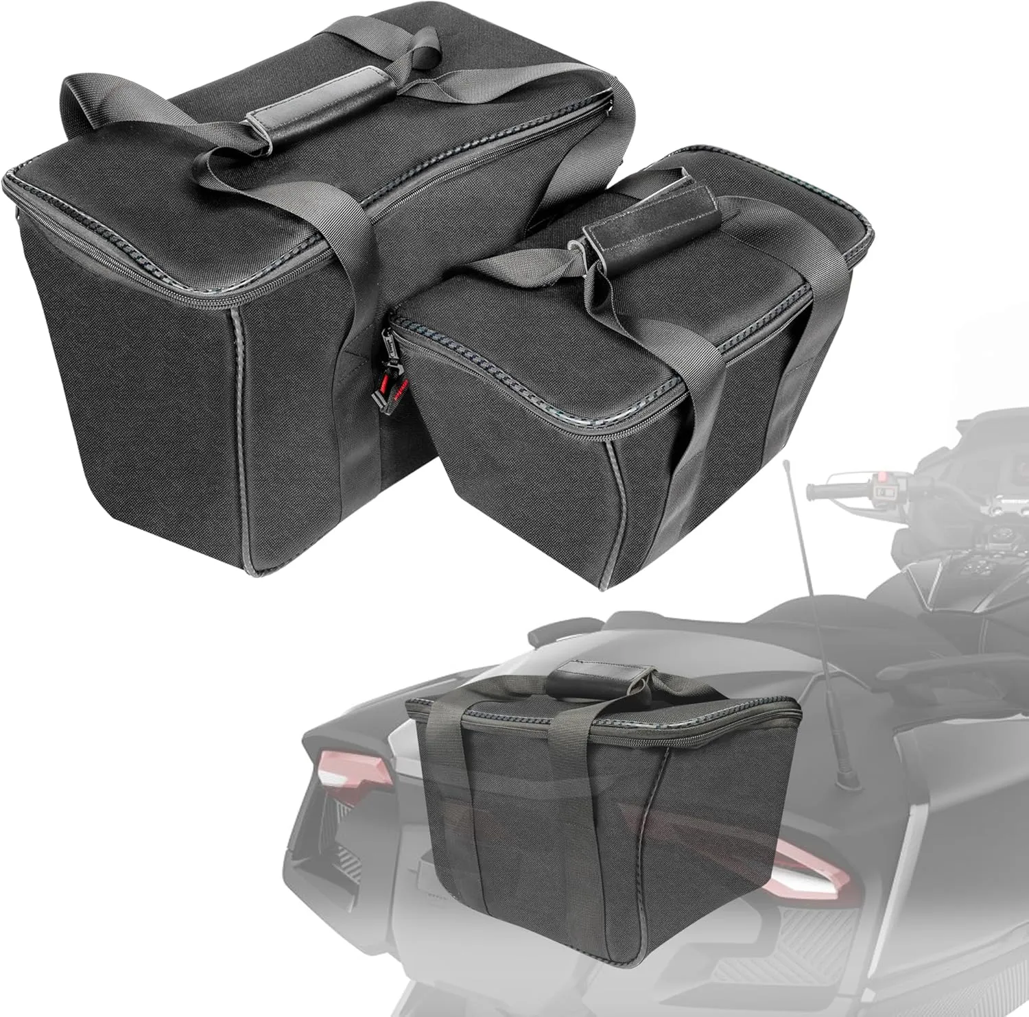 2pcs Rear Trunk Organizer Removable Liner Luggage Bags Waterproof Tool Gear Bag Trike Accessories Fit for Can Am Spyder RT RT-S 2010-2019 RT-L 2011-2019