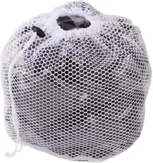 3 Pcs Commercial Mesh Laundry Bag - 20" x 28" - Sturdy white Mesh Material With Drawstring Closure. Ideal Machine Washable Mesh Laundry Bag For Factories, College, Dorm and Apartment Dwellers