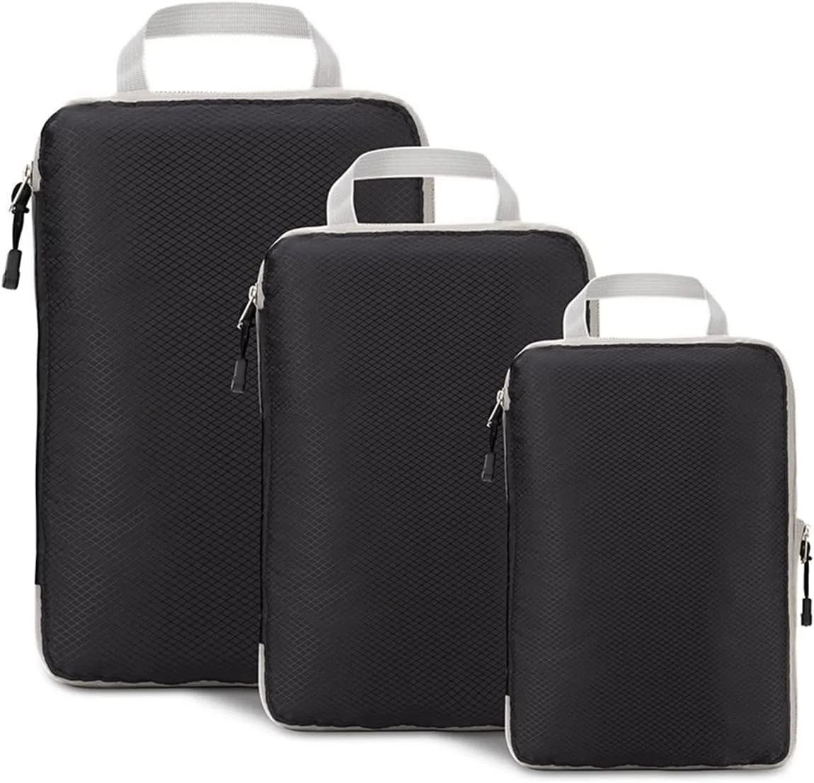 3 PCS Compression Packing Cubes for Suitcase Travel Luggage Organizer Bags Set Packing Organizers Compression Suitcase Bag Travel Essential Bag