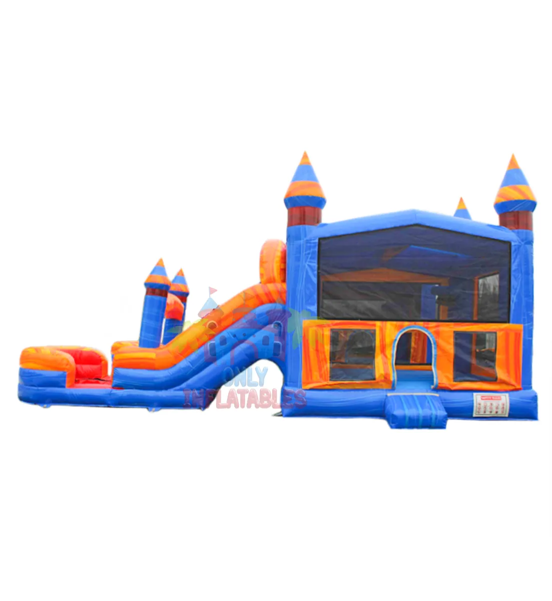 30' Inflatable Dry Bounce House Slide Combo