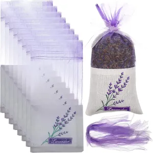 30 Pcs Lavender Sachet Bags Empty: Mesh Bags Drawstring, Mesh Bags for Potpourri Organza Bags Lavender Sachets for Drawers and Closets