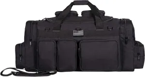 33 Inch Large Gun Range Tactical Duffel Bag with US Flag Patch Lockable Zippers