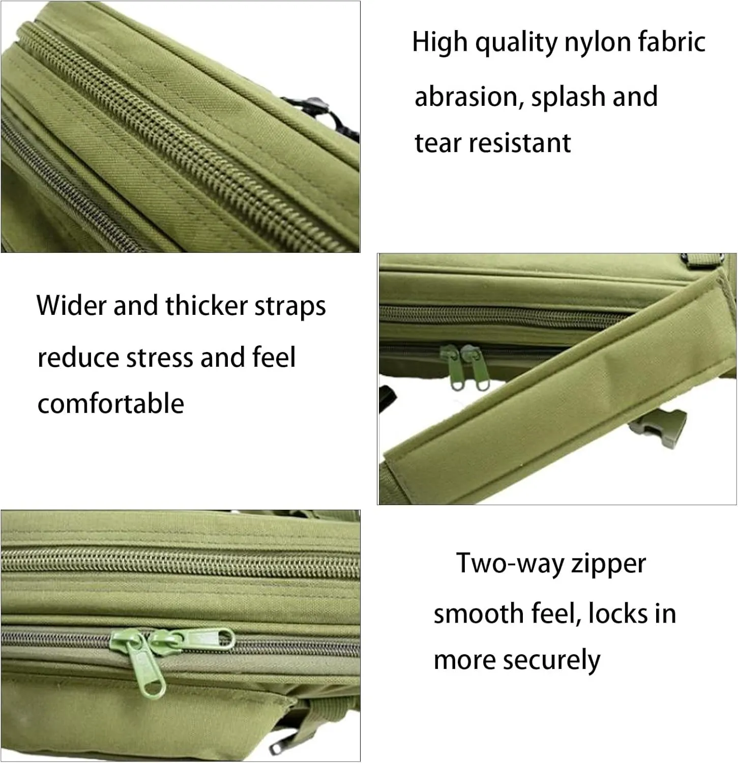 33" Soft Rifle Case Double Long Gun Bag, Tactical Rifle Gun Case, with Lockable Zipper and Backpack Strap, for Shooting Hunting Carrying