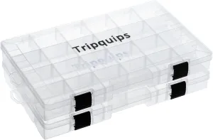 3600 Tackle Trays, Plastic Storage Organizer Box with Removable Dividers - Tackle Boxes - Fishing Tackle Storage - 3700 Tackle Trays - 2 Packs/4 Packs Box Organizer