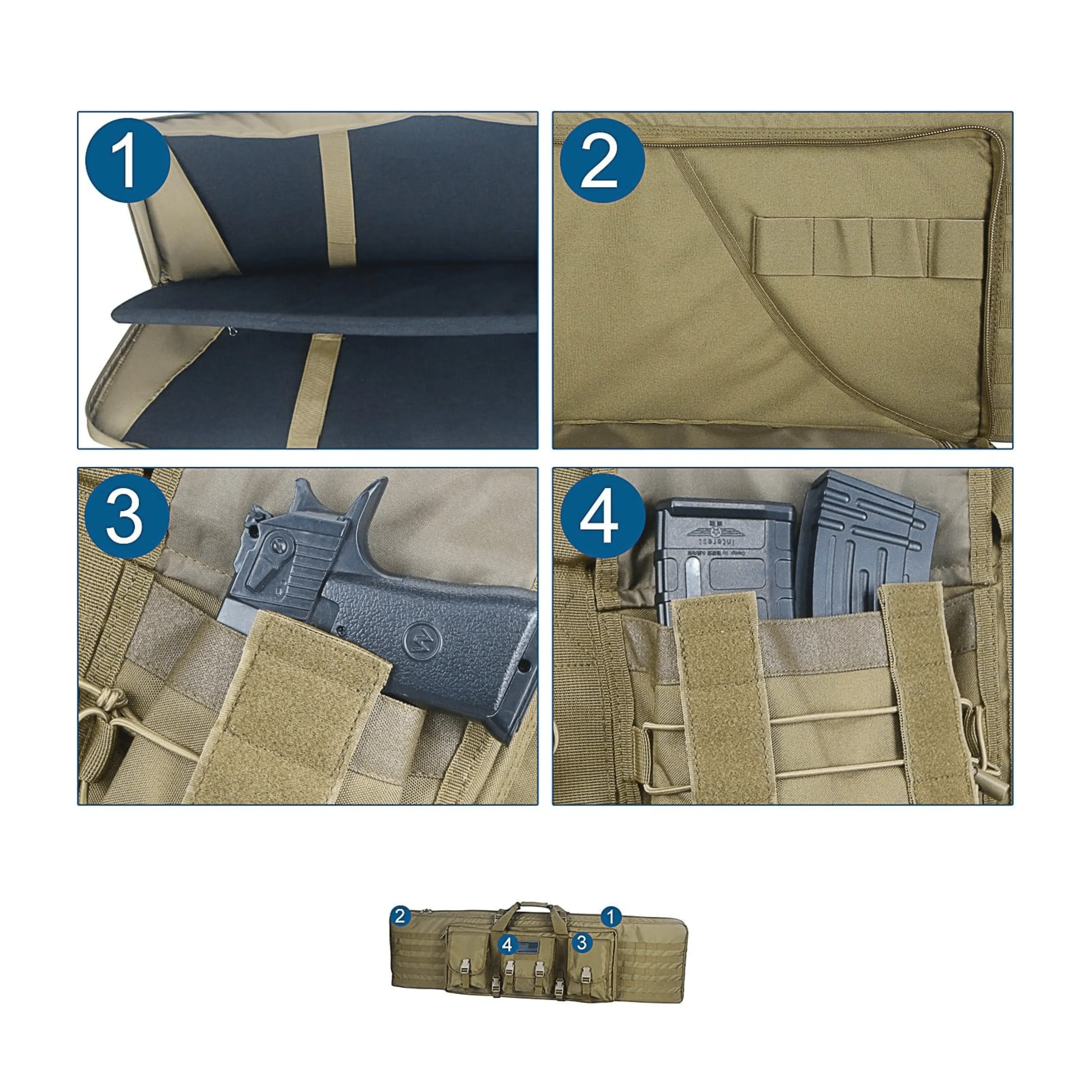 38-Inch Rifle Carry Bag - Duffle Backpack Comfortable Rifle Transportation