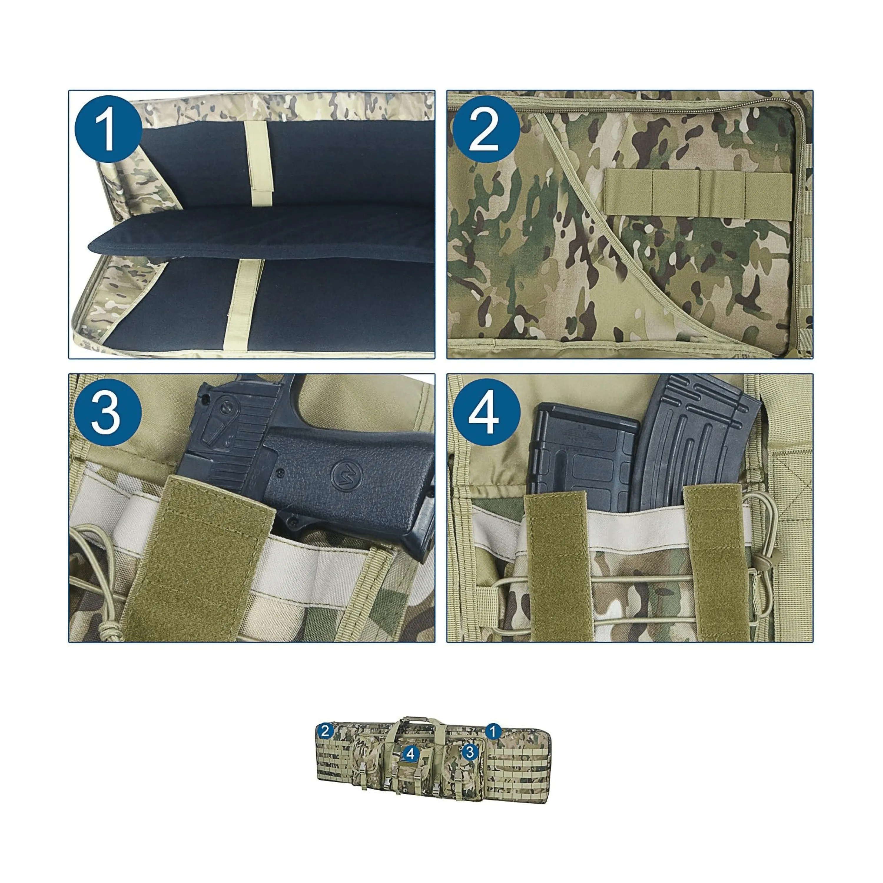 38-Inch Rifle Carry Bag - Duffle Backpack Comfortable Rifle Transportation