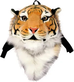 3D Animal Head Backpack Bag Backpack tiger/Lion/leopard/black bear Head Backpack Bag Knapsack and Wall Mount (tiger yellow)