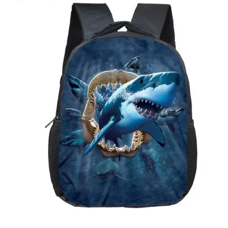 3D Shark School  Bag