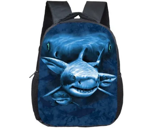3D Shark School  Bag