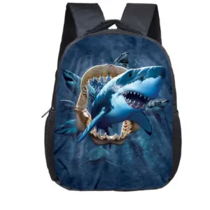 3D Shark School  Bag